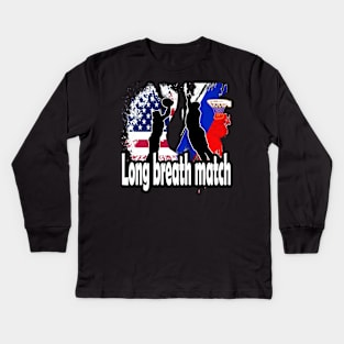 Long breath match : Politics and sport Kids Long Sleeve T-Shirt